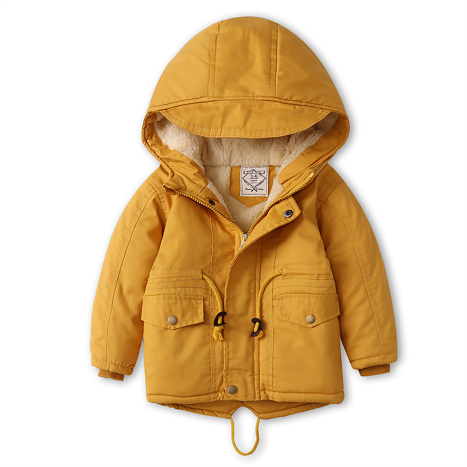 LM 6035 Europe And American Wind Boy's Coat And Cashmere Boy's Windcoat For 2021 Autumn And Winter Children's Clothes