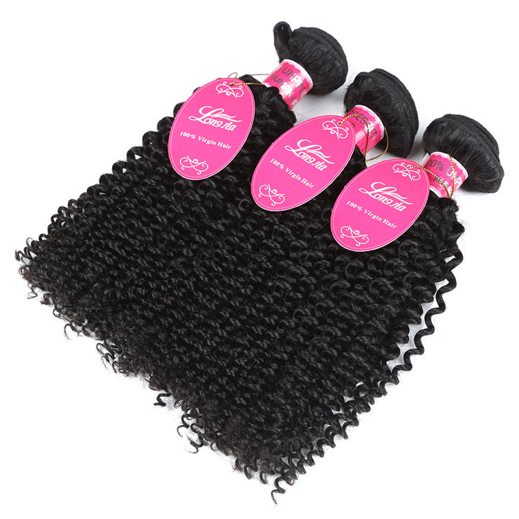 10A Deep Curly Brazilian Human Hair Bundles Weave luxurioutlet.com