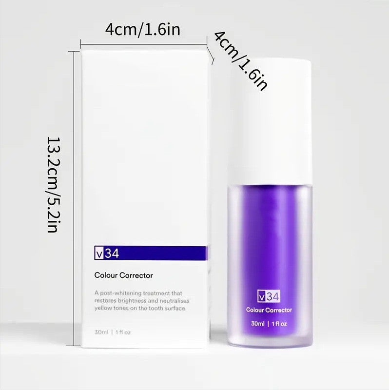 Purple Toothpaste Color Corrector Toothpaste For Teeth White Brightening Tooth Care Toothpaste Reduce Yellowing