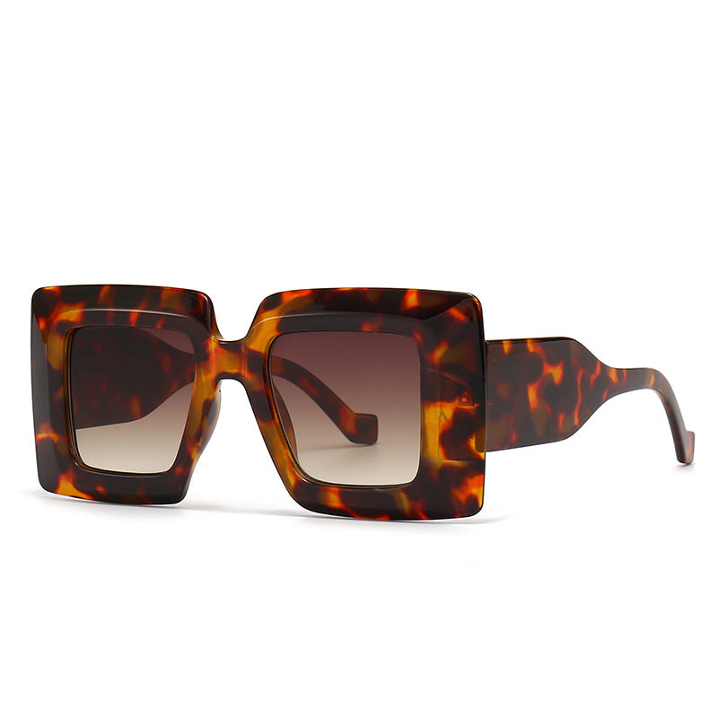 Wide Leg Flat Top Sun Female Sunglasses