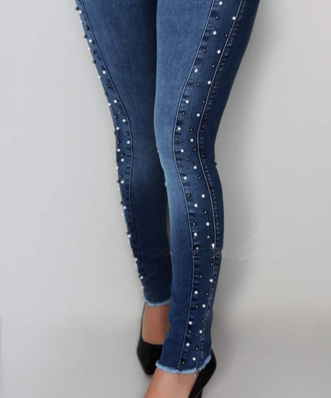 Hip-lifting high stretch pants