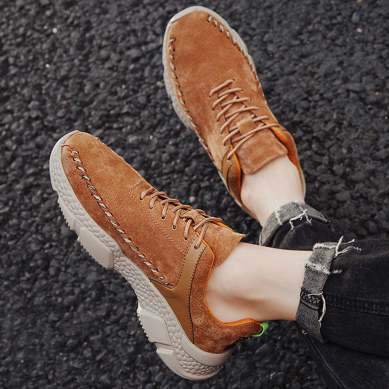Men's Leisure Pig Leather Shoes For Tourism And Sports