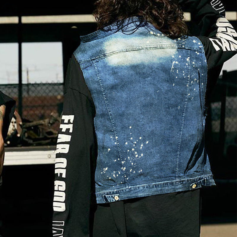 Summer New Denim Vest Men's Coat Top Fashion Slim Fit Waistcoat Retro Sleeveless Jacket