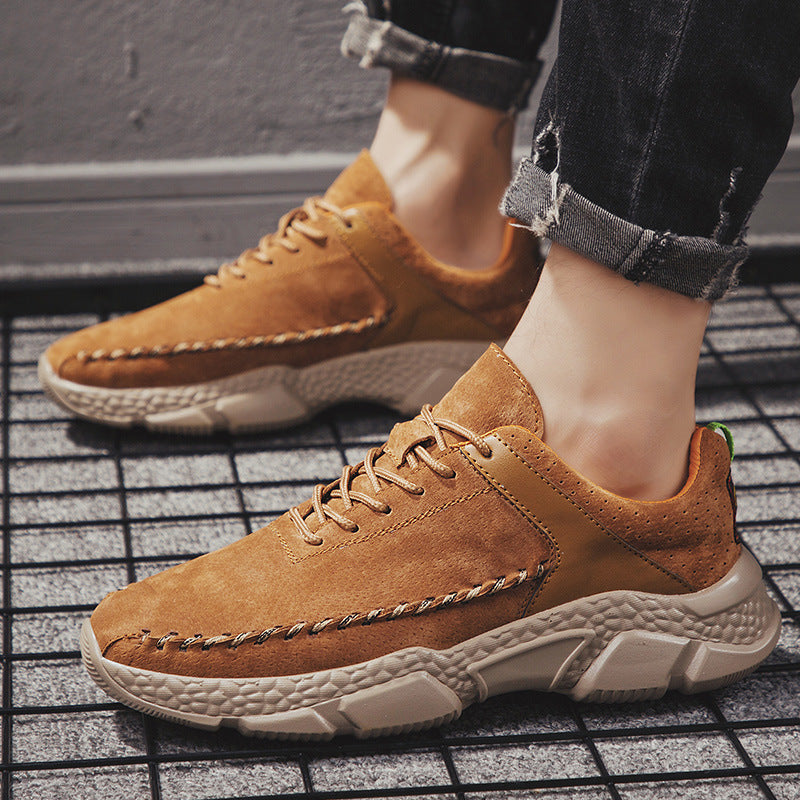 Men's Leisure Pig Leather Shoes For Tourism And Sports