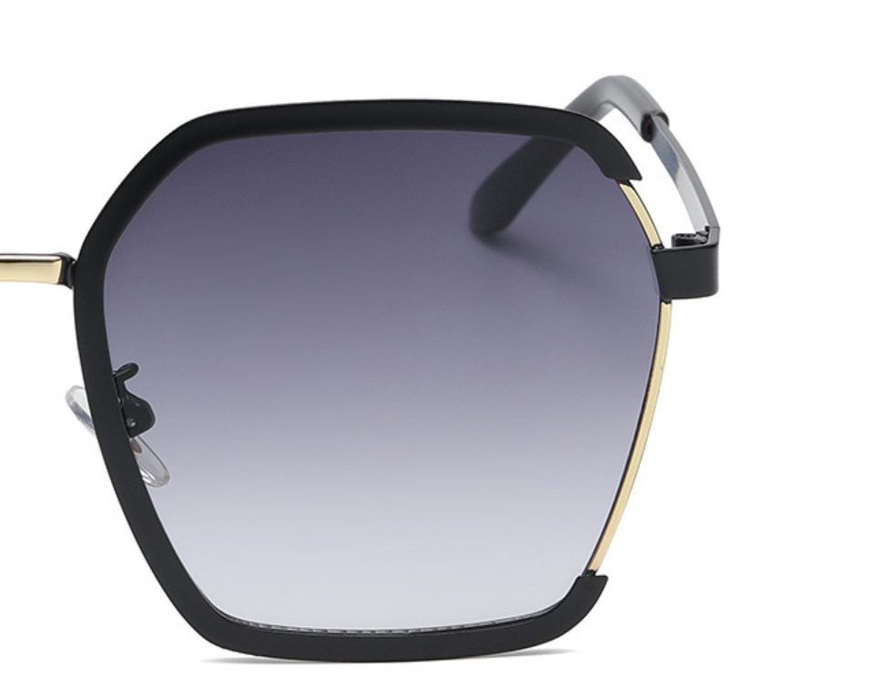 Metal Semi-rimless Sunglasses Street Shooting European And American Women UV Protection Glasses