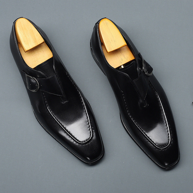 New men's pointed leather shoes
