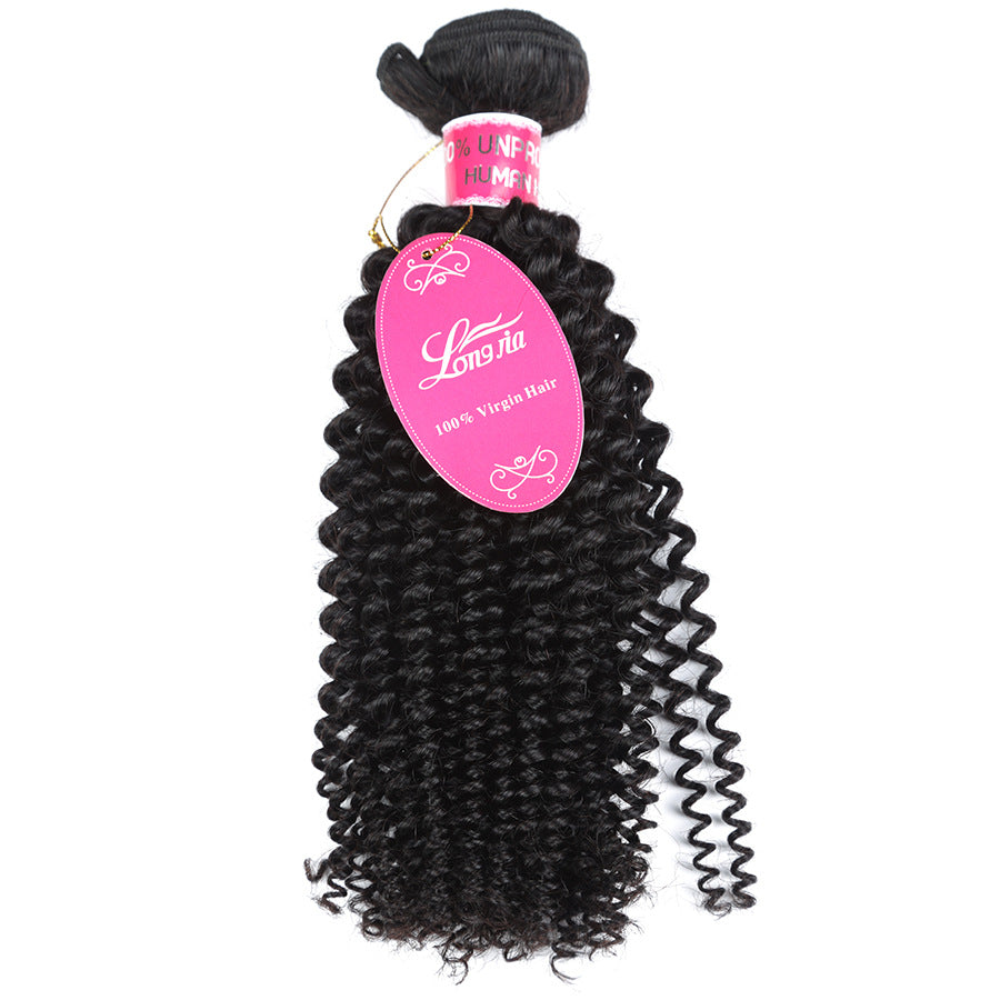 10A Deep Curly Brazilian Human Hair Bundles Weave luxurioutlet.com