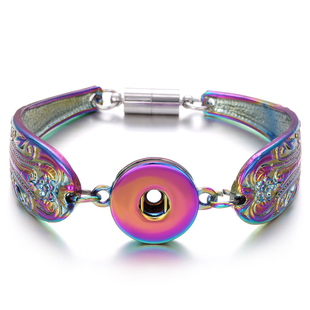 Magnetic Adjustable Noosa Button Seven-color Bracelet