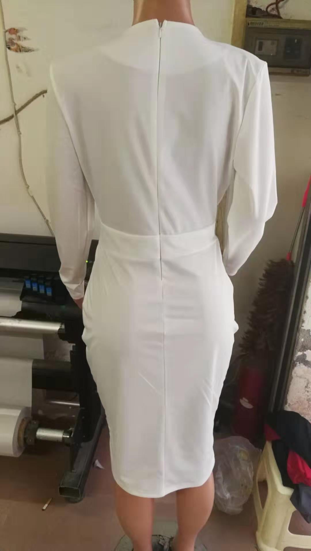 Commuter Slim Slim Dress With Split Ends