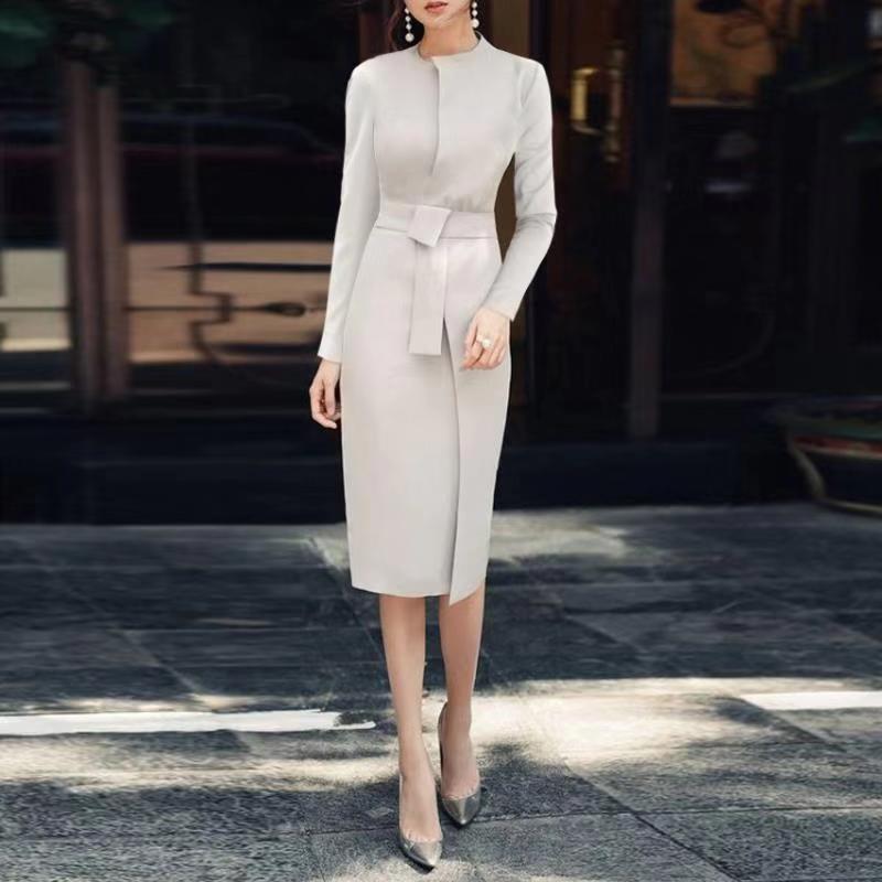 Commuter Slim Slim Dress With Split Ends