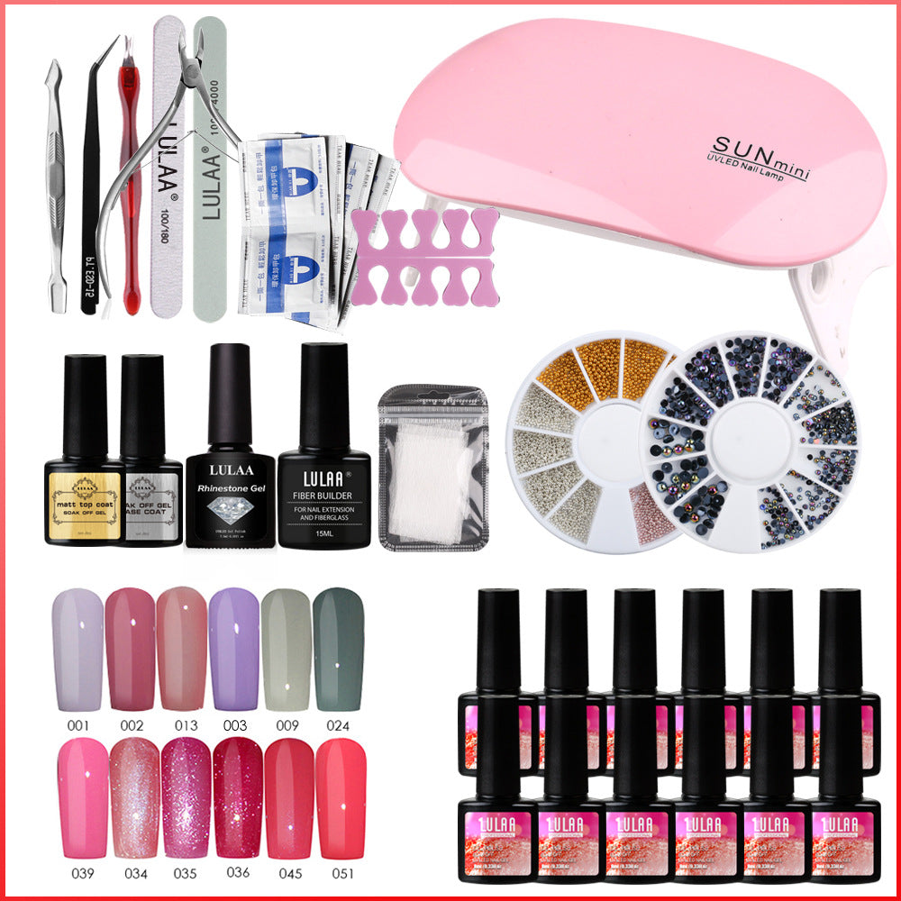 Polishing Strip Phototherapy Lamp Nail Polish Set