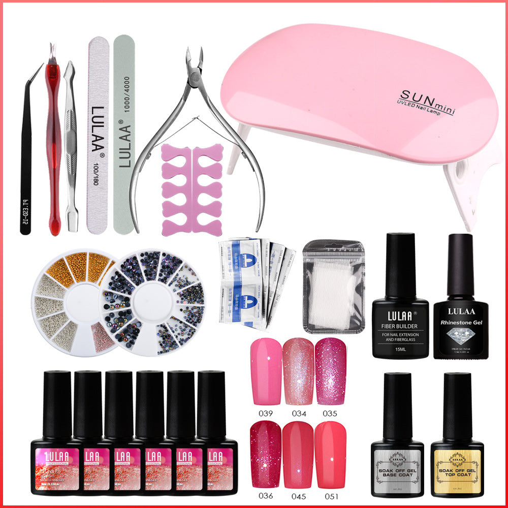 Polishing Strip Phototherapy Lamp Nail Polish Set