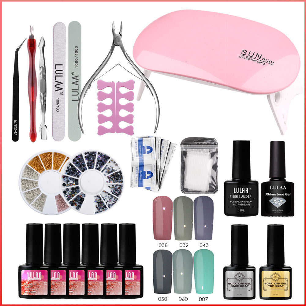 Polishing Strip Phototherapy Lamp Nail Polish Set