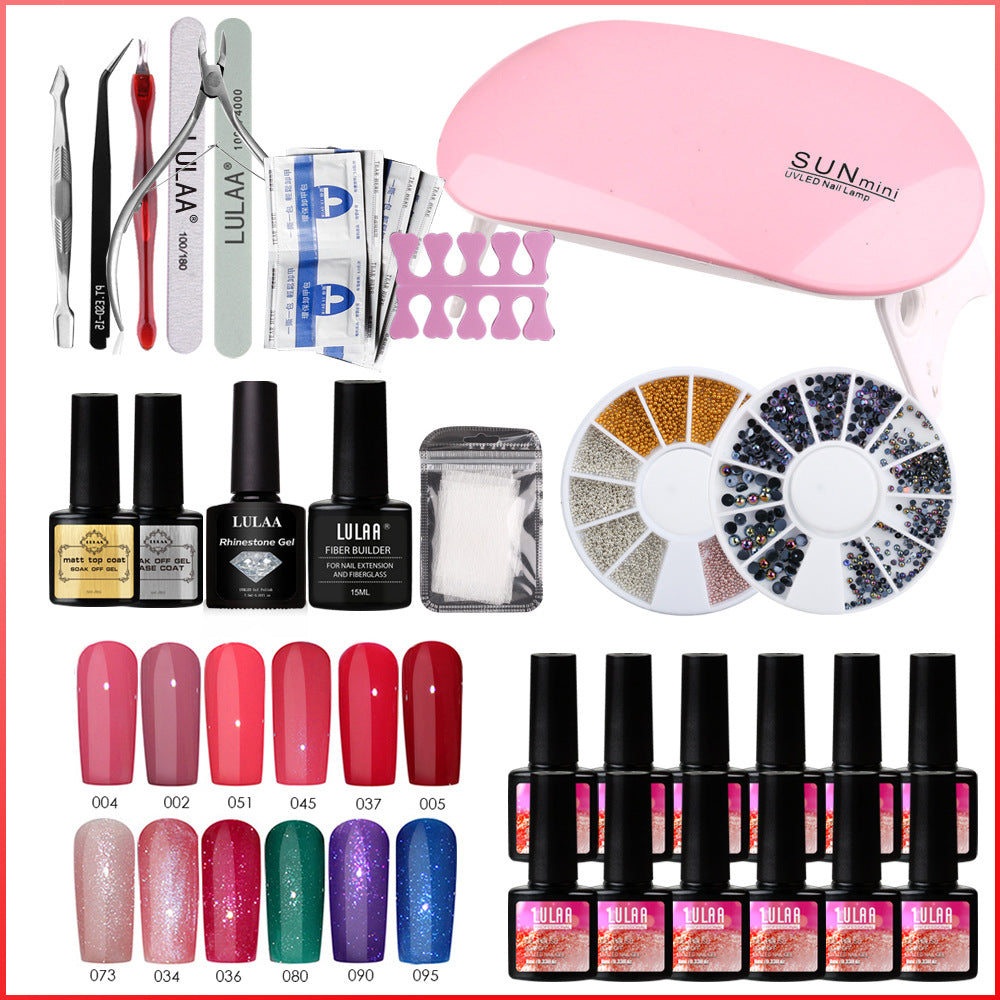 Polishing Strip Phototherapy Lamp Nail Polish Set