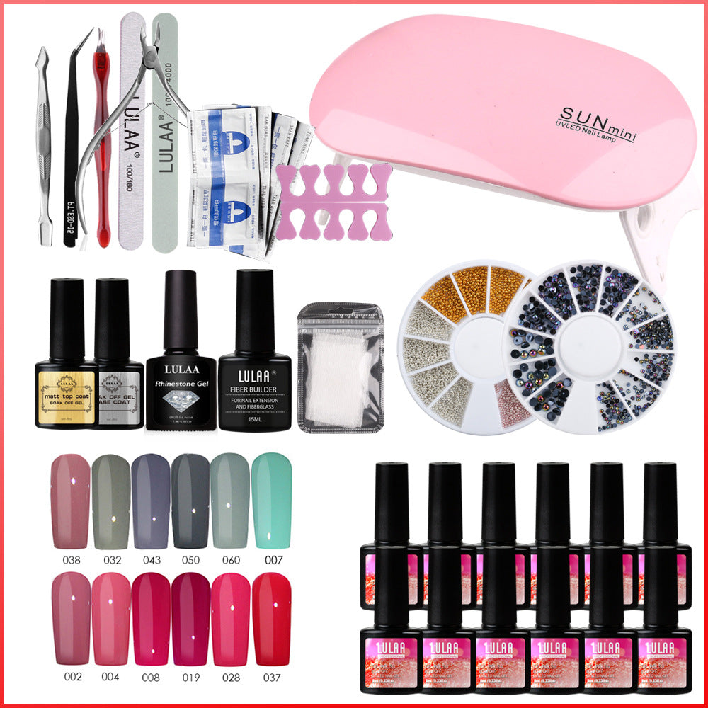 Polishing Strip Phototherapy Lamp Nail Polish Set