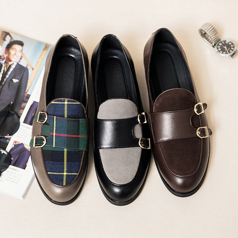 British Style Buckle Small Leather Shoes British Casual Shoes