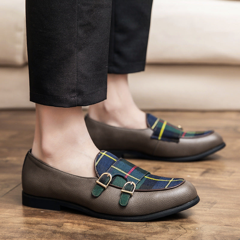 British Style Buckle Small Leather Shoes British Casual Shoes