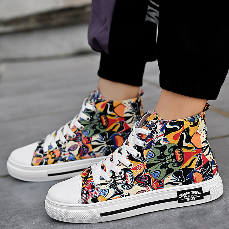 Children's High-Top Canvas Shoes
