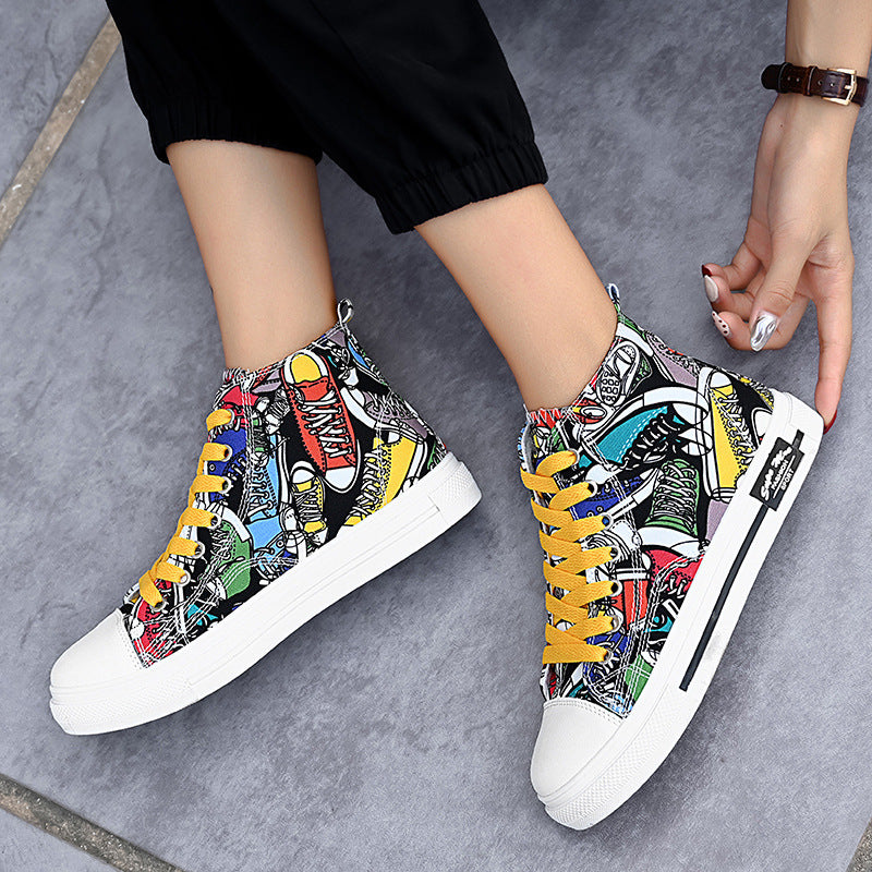 Children's High-Top Canvas Shoes