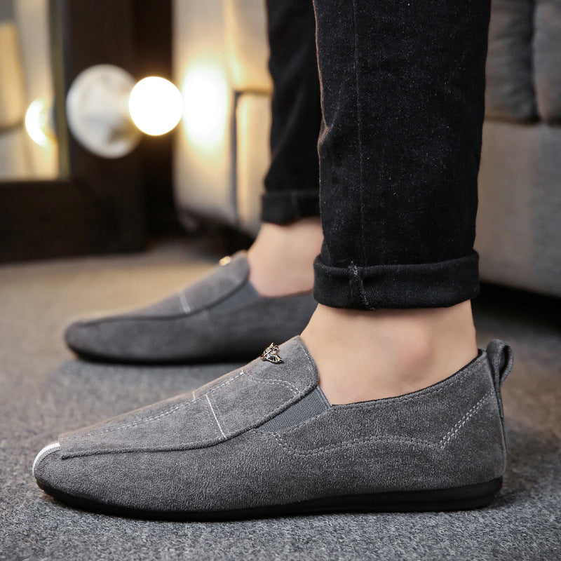 Men's Summer All Match Suede Casual Shoes Peas Shoes
