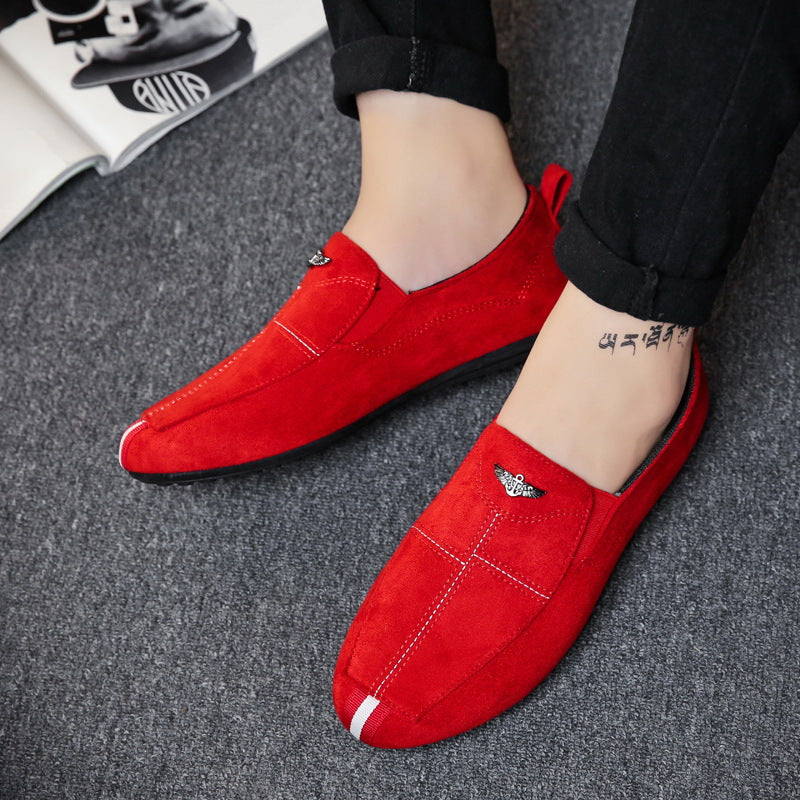 Men's Summer All Match Suede Casual Shoes Peas Shoes