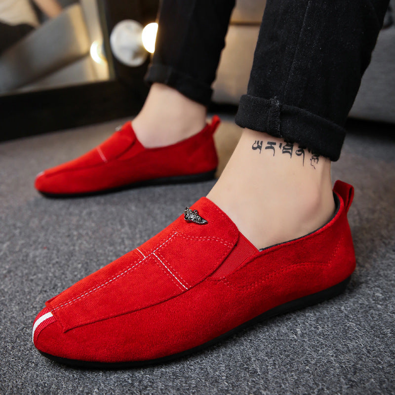 Men's Summer All Match Suede Casual Shoes Peas Shoes