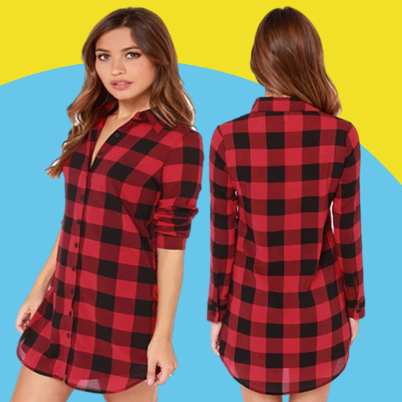 Slim Slim Mid-Length All-Match Casual Shirt