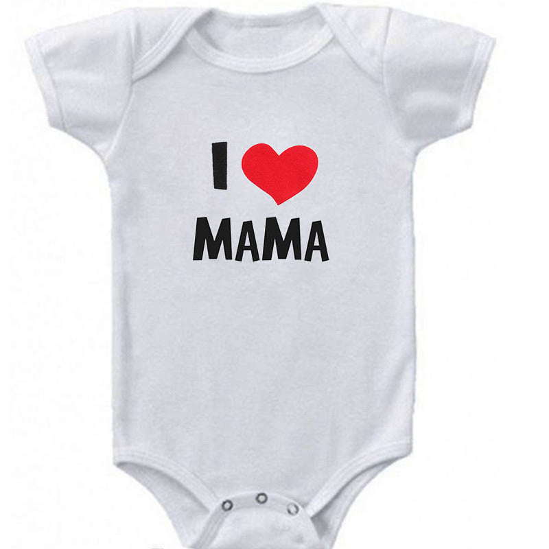 DERMSPE Funny Super Mama Papa Printed Baby Romper New Fashion Boys Girls Jumpsuit Soft Short Sleeved O Neck Bodysuit 0-24M