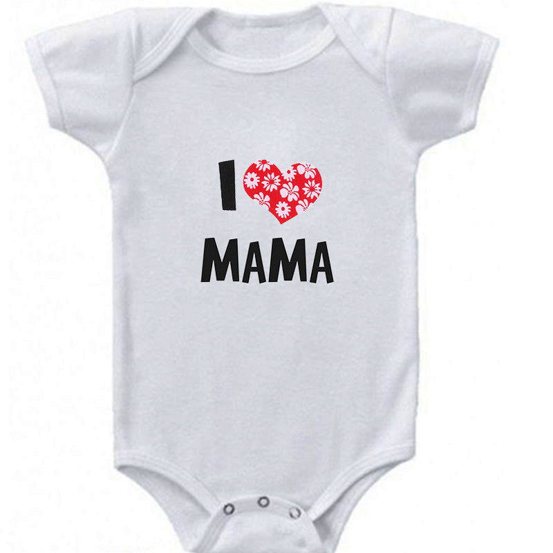 DERMSPE Funny Super Mama Papa Printed Baby Romper New Fashion Boys Girls Jumpsuit Soft Short Sleeved O Neck Bodysuit 0-24M