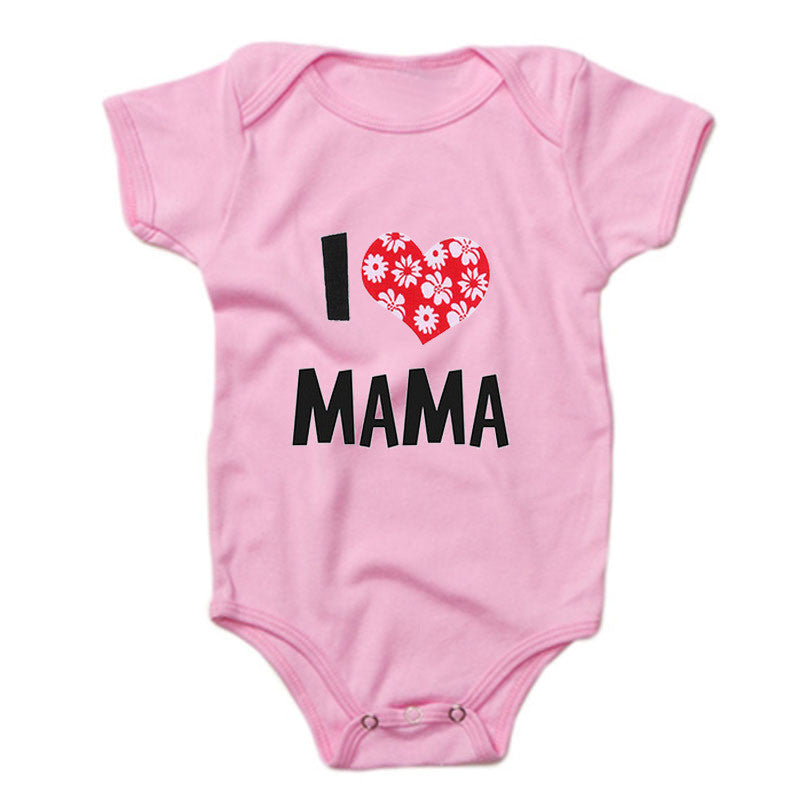 DERMSPE Funny Super Mama Papa Printed Baby Romper New Fashion Boys Girls Jumpsuit Soft Short Sleeved O Neck Bodysuit 0-24M