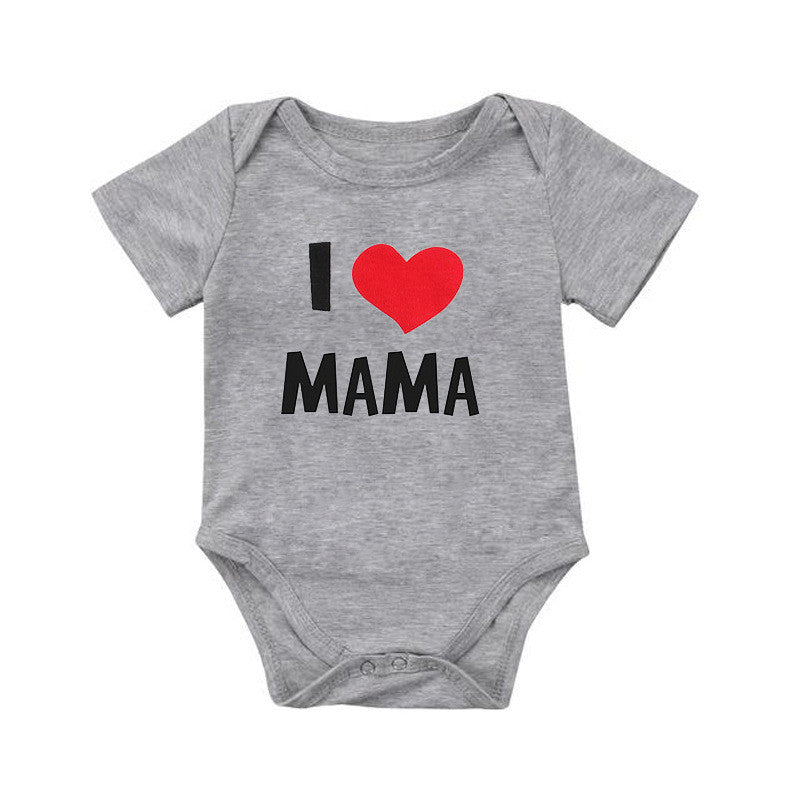 DERMSPE Funny Super Mama Papa Printed Baby Romper New Fashion Boys Girls Jumpsuit Soft Short Sleeved O Neck Bodysuit 0-24M