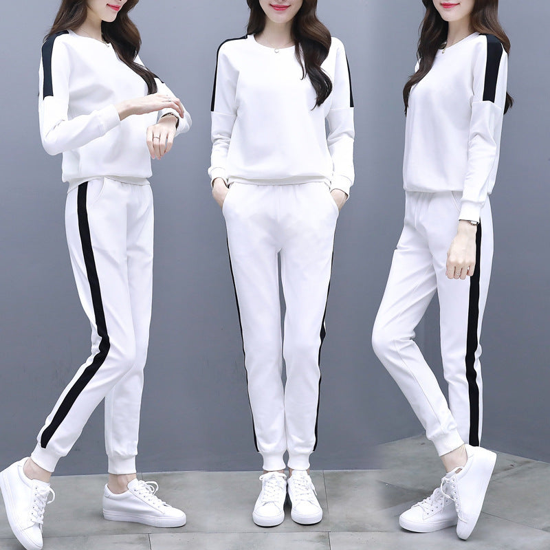 Loose Korean Style Trendy Long-Sleeved Sweater Two-Piece Women