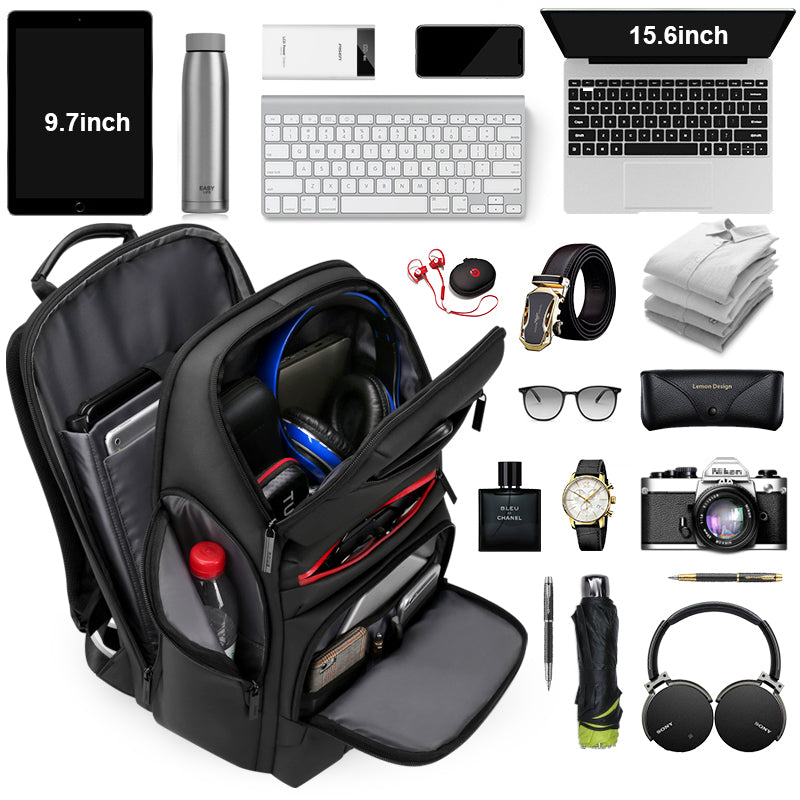 Men'S Multi-Functional Large-Capacity Backpack, Business Trip And Travel Backpack, Fashion Trendy Cool School Bag, Computer Bag 17 Inch