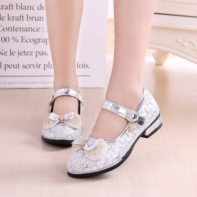 Korean Children's Leather Shoes Princess Shoes Peas Shoes