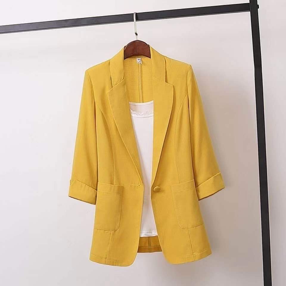Short Blazer Coat Women'S Leisure Korean Slim Thin Sunscreen Clothes Women