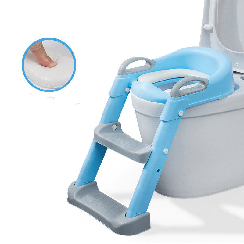 Portable Baby Toilet Ladder Plastic Child Stair Handrail Toilet Seat Auxiliary Children'S Toilet