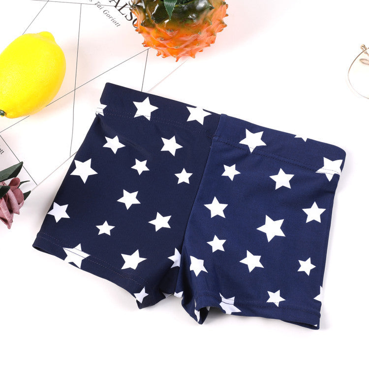 Children's Star Swimming Trunks Boys Boxer Swimming Pool Years Old Dark Blue Five-pointed Star