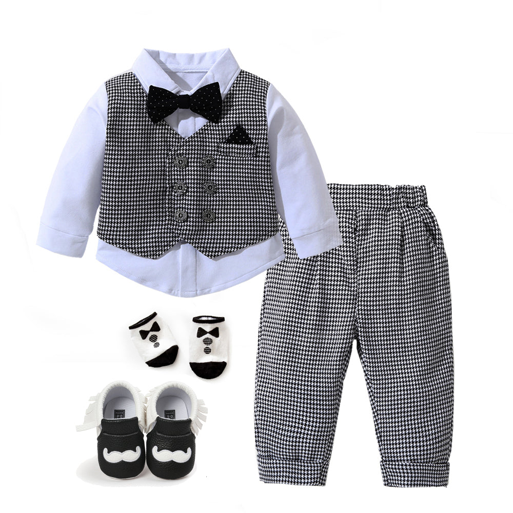 Spring And Autumn Long-Sleeved Baby Clothes Gentleman Suit