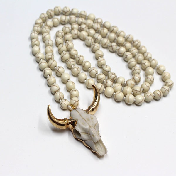 Picture Stone Lava Stone Beads Stone Beads Wear Bead Necklace