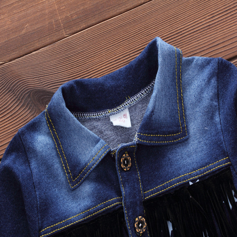 Korean style boys casual fashion denim three-piece suit