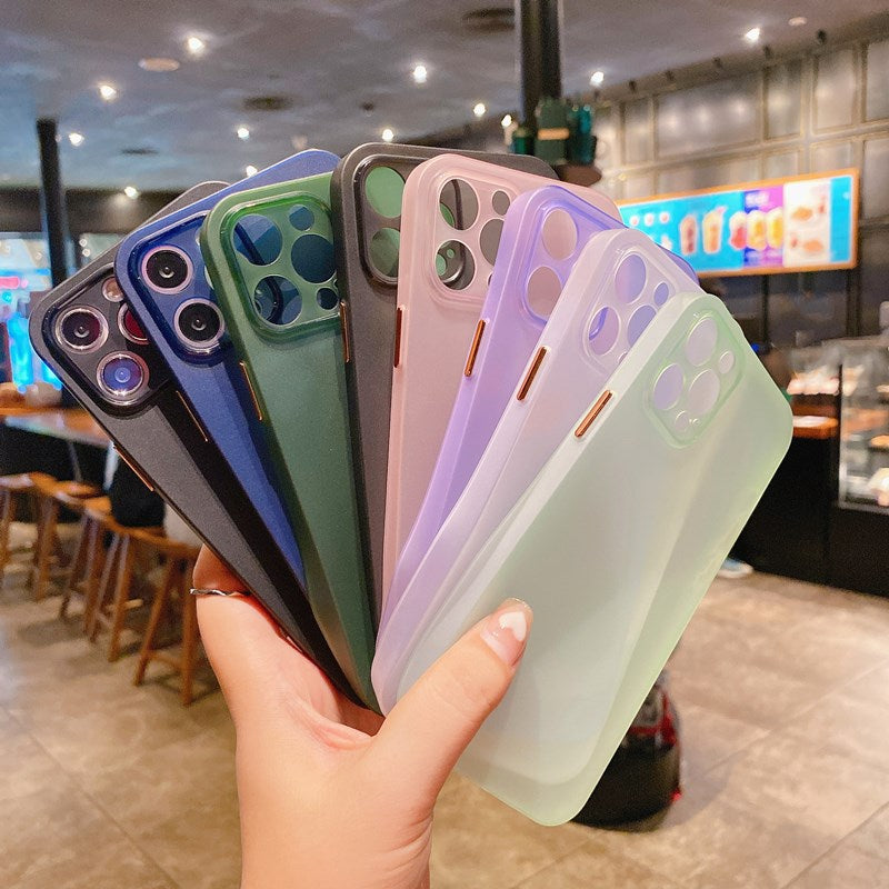 Ultra-thin Mobile Phone Case Frosted Transparent Fine Hole