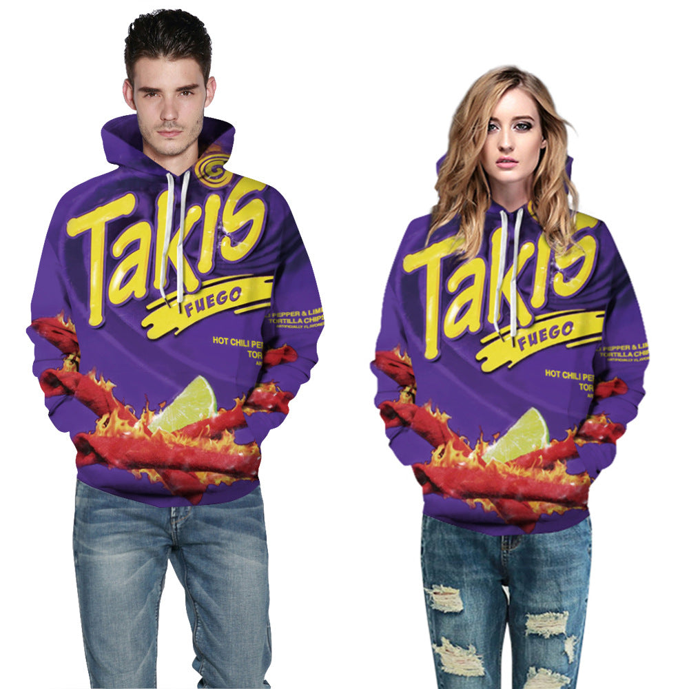 Letter Digital Casual Hooded Sweater