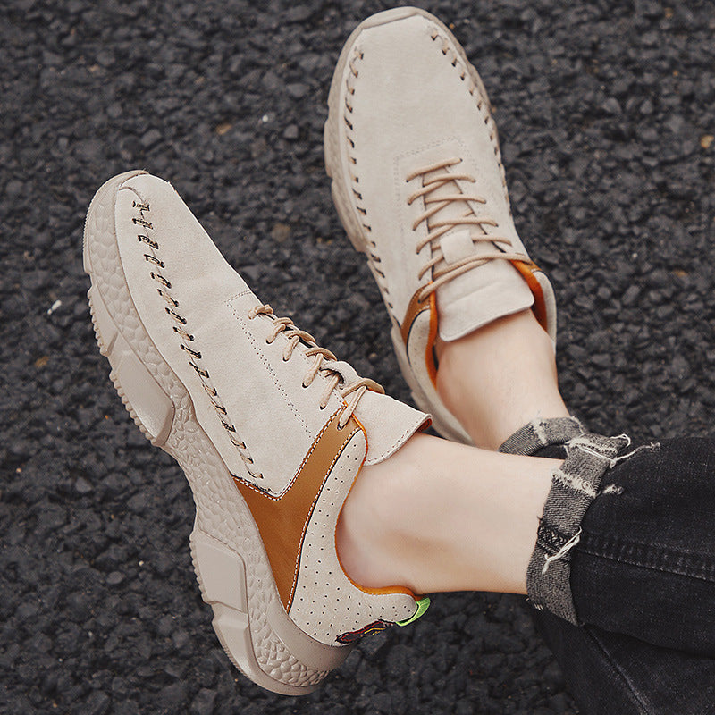 Men's Leisure Pig Leather Shoes For Tourism And Sports