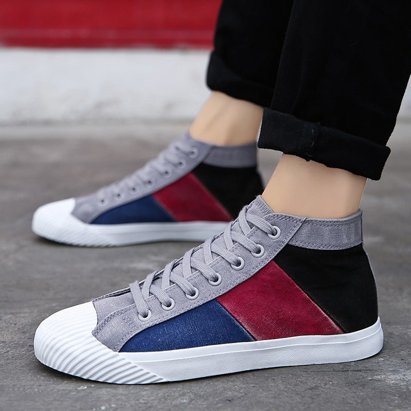Shell head high-top canvas men