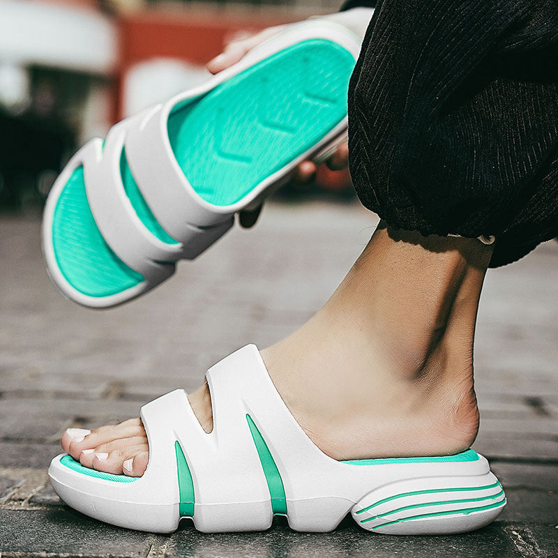 Mens Fashionable And Versatile Casual Thick Bottom Non-slip Slippers