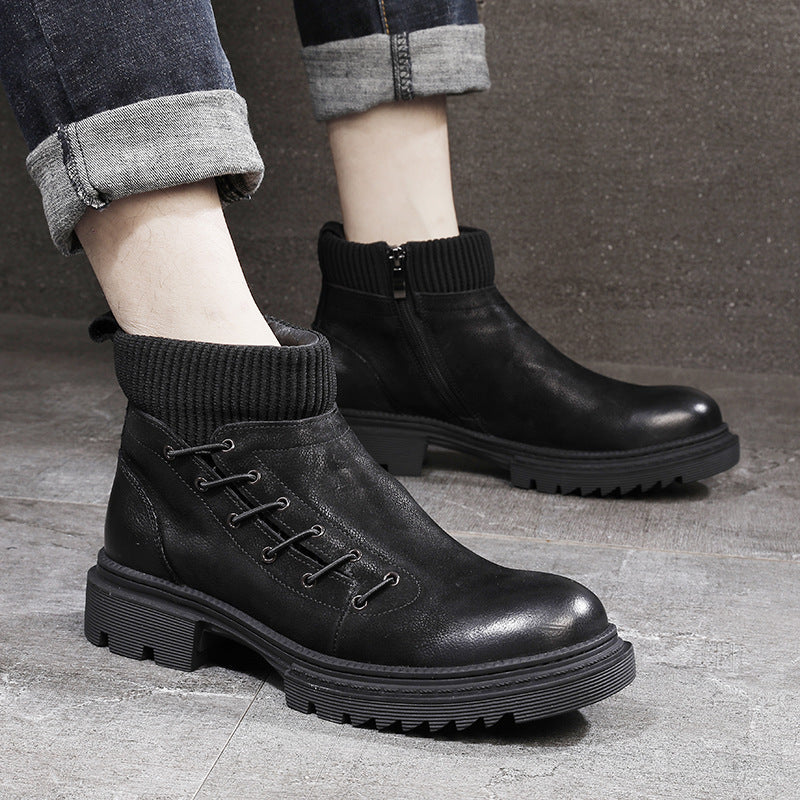 Men's High-top British Style Tooling Boots