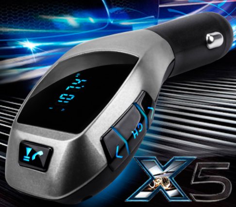 X5 Vehicular Bluetooth MP3 Player Blue Light Button And LED Display