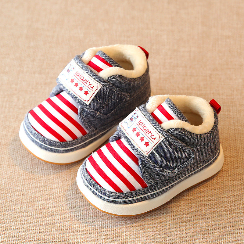 New winter warm baby cotton shoes with velvet