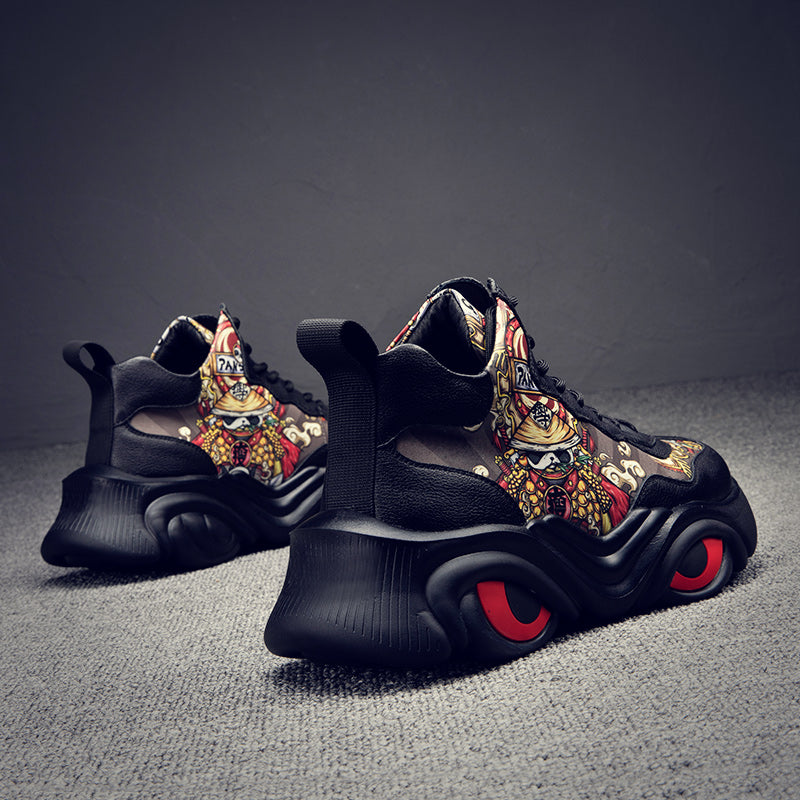 Personalized Korean version of the trend of net red totem casual sports men's shoes