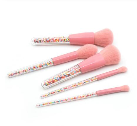 Transparent handle Christmas candy makeup brush